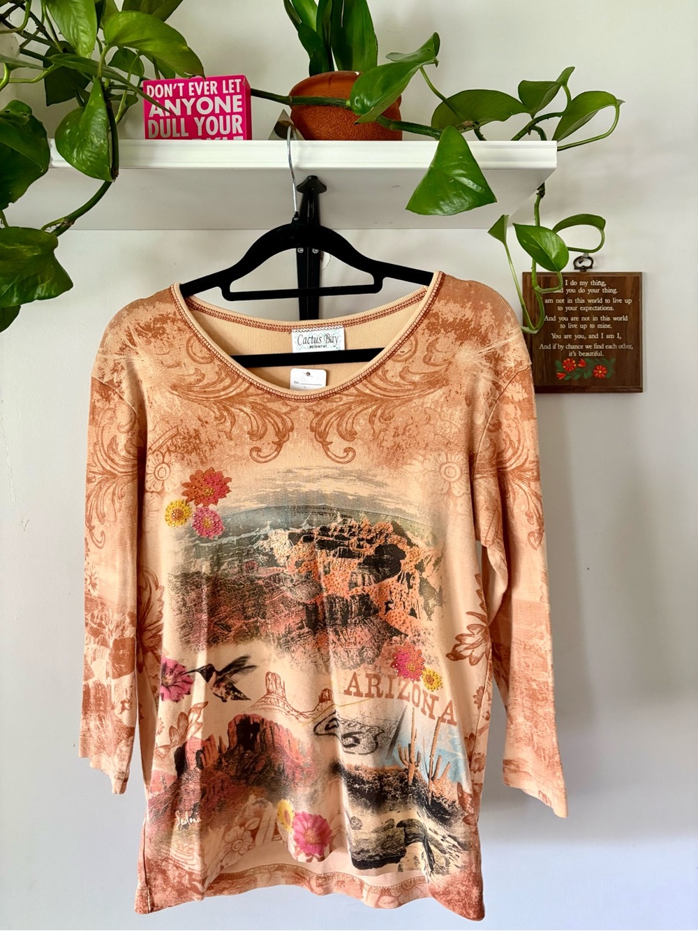 Cactus Peach Scenic Arizona Long Sleeve Women's Top